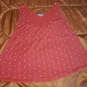 Mauve Womens Red‎ Tank Top 2XL Pullover Sleeveless Nautical Print